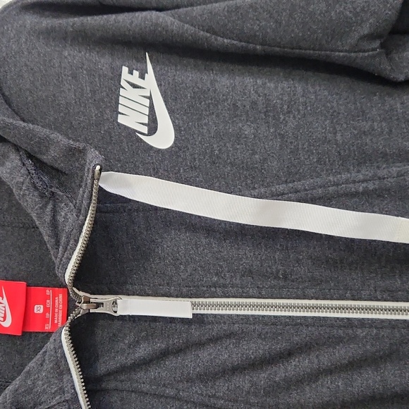 Like New Womens Nike 2 Way Zipper Hoodie Grey XS - Picture 3 of 6